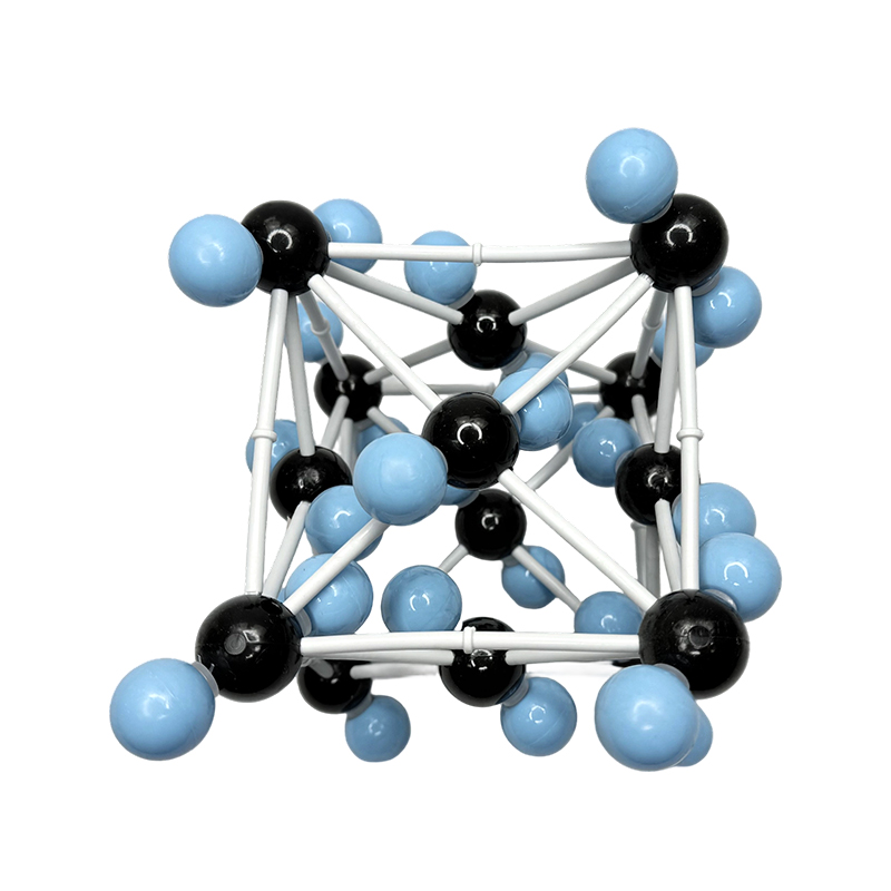 Chemie-Molekülmodell-Studenten studieren Kohlendioxid-Kristallstrukturmodell