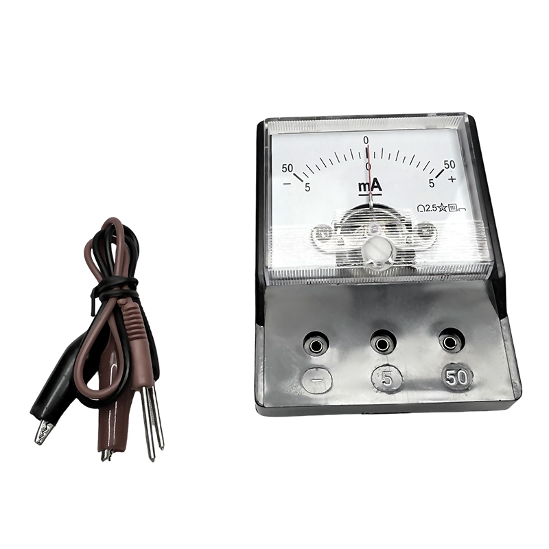 Grundschul-Milliamperemeter Gleichstrom: -5mA-0-5mA / -50mA-0-50mA