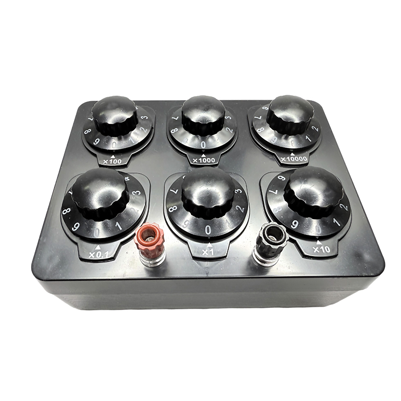 0 ~ 99999,9 Ω Einstellbare physikalische Lehrexperimentwerkzeuge Widerstandsbox Präzisionslehrinstrument Box mit variablem Widerstand