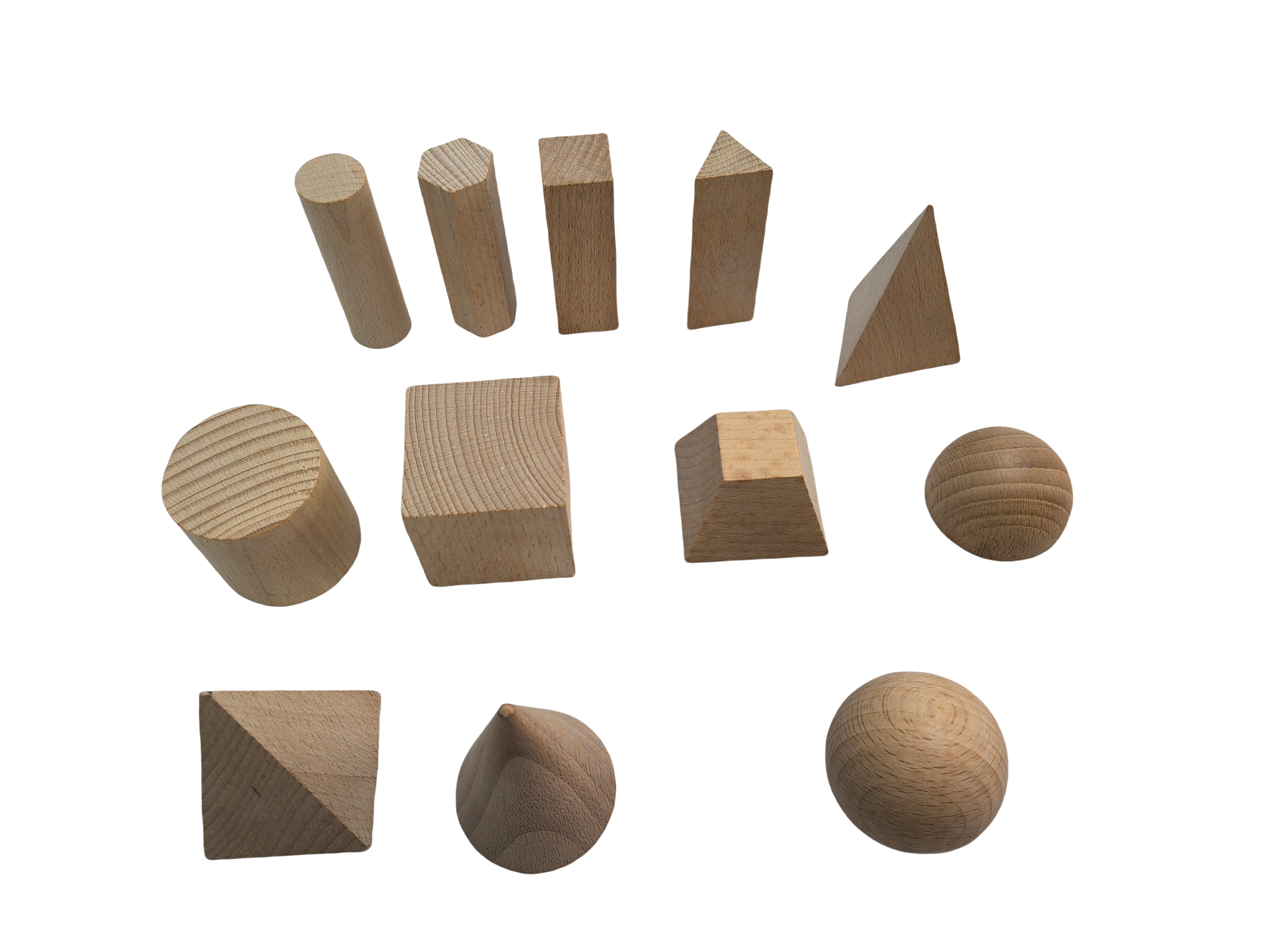 Geometrischer massiver Holzblock