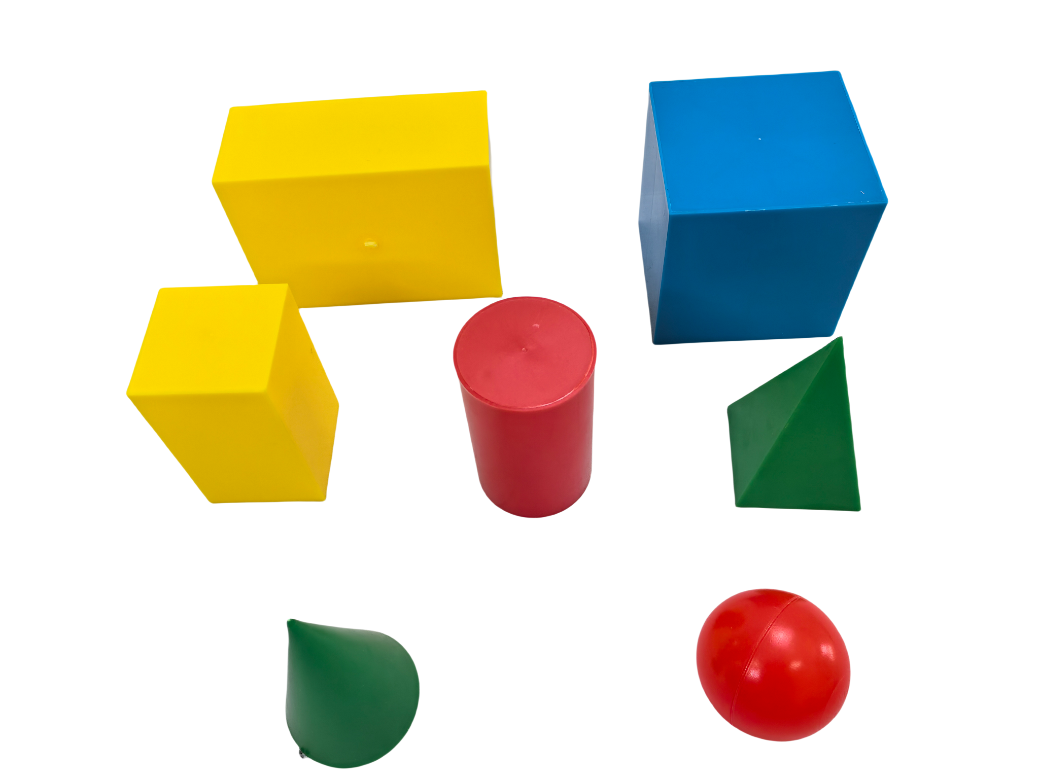 7-teiliges Kunststoff-Geometrie-Modell-Set, geometrische Volumenblöcke, Geometrie-Formen-Set