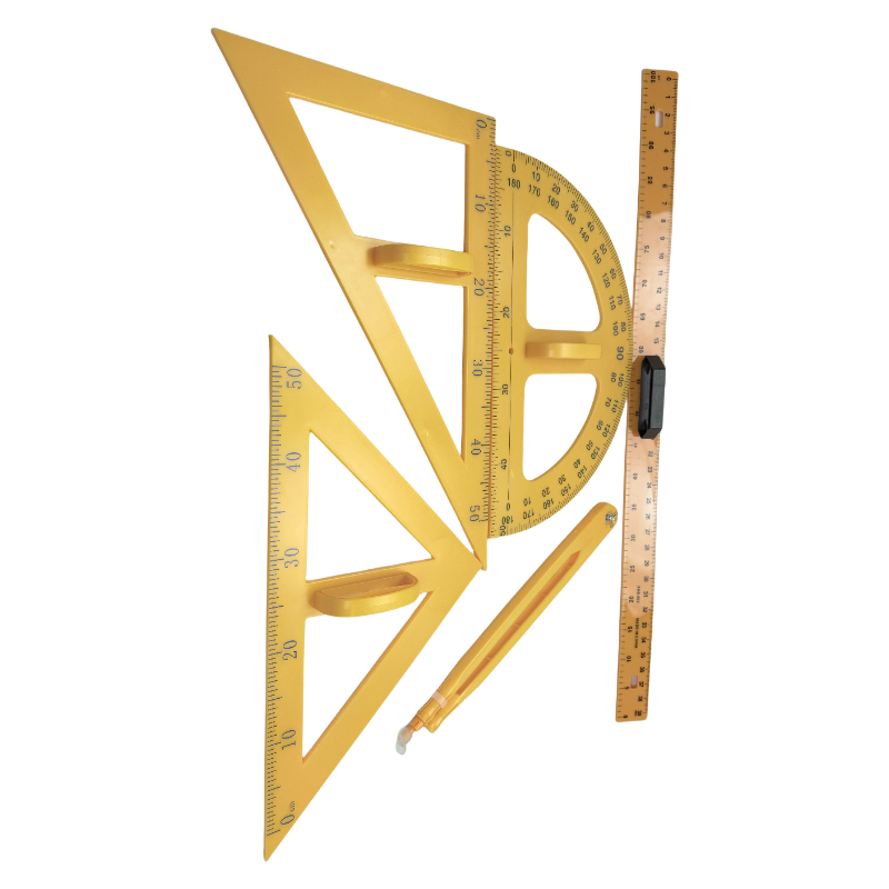 Schulmathematikkurs, Messung, großes Instrument, Dreieckslineal, Kunststoff-Geometrie-Lehrlineal-Set